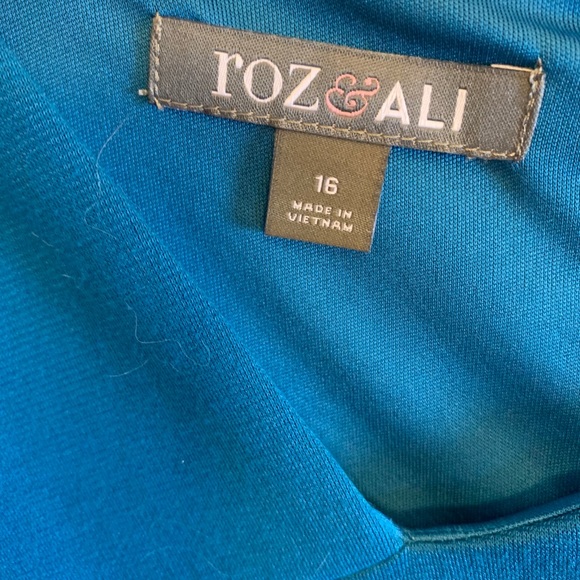 Pretty Teal Dress, Aline Dress, Size 16 - Picture 3 of 3